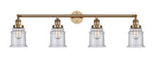 Innovations Lighting 215-BB-G184-LED - Canton - 4 Light - 42 inch - Brushed Brass - Adjustable Bath Vanity Light
