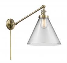 Innovations Lighting 237-AB-G42-L-LED - Cone - 1 Light - 12 inch - Antique Brass -Adjustable Swing Arm