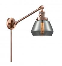 Innovations Lighting 237-AC-G173-LED - Fulton - 1 Light - 8 inch - Antique Copper -Adjustable Swing Arm