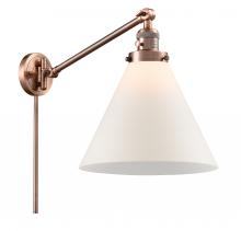 Innovations Lighting 237-AC-G41-L-LED - Cone - 1 Light - 12 inch - Antique Copper -Adjustable Swing Arm