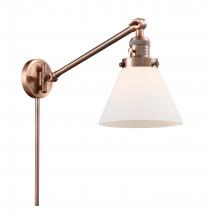 Innovations Lighting 237-AC-G41-LED - Cone - 1 Light - 8 inch - Antique Copper -Adjustable Swing Arm