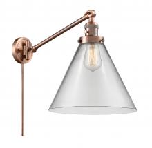 Innovations Lighting 237-AC-G42-L-LED - Cone - 1 Light - 12 inch - Antique Copper -Adjustable Swing Arm
