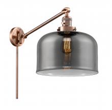 Innovations Lighting 237-AC-G73-L-LED - Bell - 1 Light - 12 inch - Antique Copper -Adjustable Swing Arm