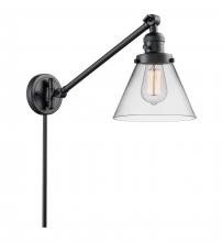 Innovations Lighting 237-BK-G42-LED - Cone - 1 Light - 8 inch - Matte Black -Adjustable Swing Arm