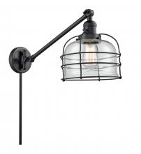 Innovations Lighting 237-BK-G72-CE-LED - Bell Cage - 1 Light - 8 inch - Matte Black -Adjustable Swing Arm