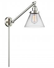 Innovations Lighting 237-SN-G42-LED - Cone - 1 Light - 8 inch - Brushed Satin Nickel -Adjustable Swing Arm