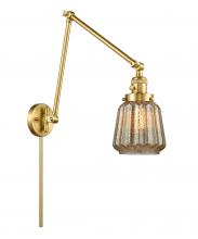 Innovations Lighting 238-SG-G146 - Chatham - 1 Light - 8 inch - Satin Gold -Adjustable Swing Arm