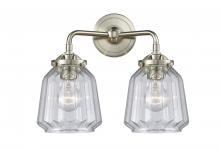 Innovations Lighting 284-2W-SN-G142-LED - Chatham - 2 Light - 14 inch - Brushed Satin Nickel - Bath Vanity Light