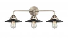 Innovations Lighting 288-3W-SN-M6-BK-LED - Railroad - 3 Light - 26 inch - Brushed Satin Nickel - Bath Vanity Light