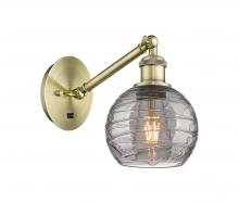 Innovations Lighting 317-1W-AB-G1213-6SM - Athens Deco Swirl - 1 Light - 6 inch - Antique Brass - Adjustable Sconce