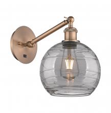 Innovations Lighting 317-1W-AC-G1213-8SM - Athens Deco Swirl - 1 Light - 8 inch - Antique Copper - Adjustable Sconce