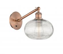 Innovations Lighting 317-1W-AC-G555-8CL - Ithaca - 1 Light - 8 inch - Antique Copper - Adjustable Sconce
