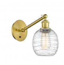 Innovations Lighting 317-1W-SG-G1013-LED - Belfast - 1 Light - 6 inch - Satin Gold - Adjustable Sconce