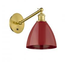 Innovations Lighting 317-1W-SG-MBD-75-RD-LED - Plymouth - 1 Light - 8 inch - Satin Gold - Adjustable Sconce