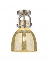 Innovations Lighting 410-1F-SN-G412-8ME - Newton Bell - 1 Light - 8 inch - Satin Nickel - Flush Mount