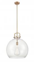 Innovations Lighting 410-1SL-BB-G410-18CL - Newton Sphere - 1 Light - 18 inch - Brushed Brass - Multi Pendant