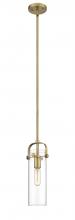 Innovations Lighting 423-1S-BB-4CL - Pilaster - 1 Light - 5 inch - Brushed Brass - Cord hung - Mini Pendant