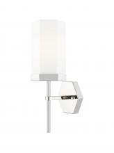 Innovations Lighting 463-1W-PN-G463-8WH - Blakeley - 1 Light - 5 inch - Polished Nickel - Sconce