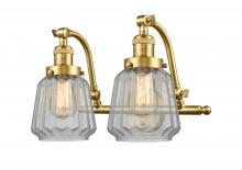 Innovations Lighting 515-2W-SG-G142-LED - Chatham - 2 Light - 18 inch - Satin Gold - Adjustable Bath Vanity Light
