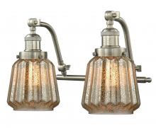 Innovations Lighting 515-2W-SN-G146-LED - Chatham - 2 Light - 18 inch - Brushed Satin Nickel - Adjustable Bath Vanity Light