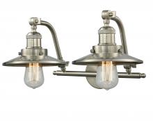 Innovations Lighting 515-2W-SN-M2-LED - Railroad - 2 Light - 18 inch - Brushed Satin Nickel - Adjustable Bath Vanity Light