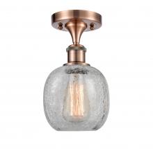 Innovations Lighting 516-1C-AC-G105-LED - Belfast - 1 Light - 6 inch - Antique Copper - Semi-Flush Mount