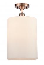 Innovations Lighting 516-1C-AC-G111-L-LED - Cobbleskill - 1 Light - 9 inch - Antique Copper - Semi-Flush Mount