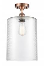 Innovations Lighting 516-1C-AC-G112-L-LED - Cobbleskill - 1 Light - 9 inch - Antique Copper - Semi-Flush Mount
