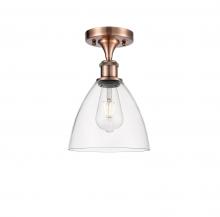 Innovations Lighting 516-1C-AC-GBD-752-LED - Bristol - 1 Light - 8 inch - Antique Copper - Semi-Flush Mount