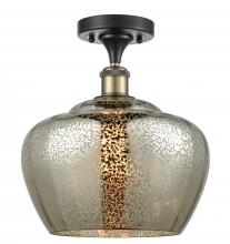 Innovations Lighting 516-1C-BAB-G96-L - Fenton - 1 Light - 11 inch - Black Antique Brass - Semi-Flush Mount