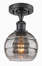 Innovations Lighting 516-1C-BK-G556-6SM - Rochester - 1 Light - 6 inch - Matte Black - Semi-Flush Mount