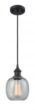 Innovations Lighting 516-1P-BK-G104-LED - Belfast - 1 Light - 6 inch - Matte Black - Cord hung - Mini Pendant