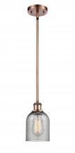 Innovations Lighting 516-1S-AC-G257-LED - Caledonia - 1 Light - 5 inch - Antique Copper - Mini Pendant
