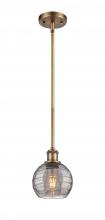 Innovations Lighting 516-1S-BB-G1213-6SM - Athens Deco Swirl - 1 Light - 6 inch - Brushed Brass - Mini Pendant