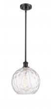 Innovations Lighting 516-1S-BK-G1215-10-LED - Athens Water Glass - 1 Light - 10 inch - Matte Black - Mini Pendant