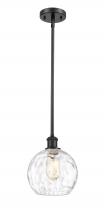 Innovations Lighting 516-1S-BK-G1215-8-LED - Athens Water Glass - 1 Light - 8 inch - Matte Black - Mini Pendant