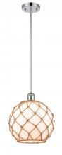 Innovations Lighting 516-1S-PC-G121-10RB-LED - Farmhouse Rope - 1 Light - 10 inch - Polished Chrome - Mini Pendant