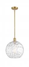 Innovations Lighting 516-1S-SG-G1215-12-LED - Athens Water Glass - 1 Light - 12 inch - Satin Gold - Mini Pendant