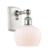 Innovations Lighting 516-1W-WPC-G91-LED - Fenton - 1 Light - 7 inch - White Polished Chrome - Sconce