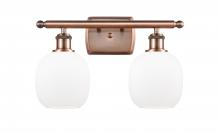 Innovations Lighting 516-2W-AC-G101-LED - Belfast - 2 Light - 16 inch - Antique Copper - Bath Vanity Light