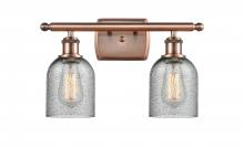 Innovations Lighting 516-2W-AC-G257-LED - Caledonia - 2 Light - 15 inch - Antique Copper - Bath Vanity Light