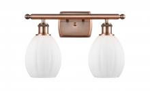 Innovations Lighting 516-2W-AC-G81-LED - Eaton - 2 Light - 16 inch - Antique Copper - Bath Vanity Light