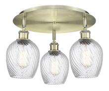 Innovations Lighting 516-3C-AB-G292 - Salina - 3 Light - 18 inch - Antique Brass - Flush Mount