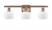 Innovations Lighting 516-3W-AC-G91-LED - Fenton - 3 Light - 27 inch - Antique Copper - Bath Vanity Light