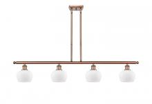 Innovations Lighting 516-4I-AC-G91-LED - Fenton - 4 Light - 48 inch - Antique Copper - Cord hung - Island Light