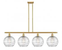 Innovations Lighting 516-4I-SG-G1213-10-LED - Athens Deco Swirl - 4 Light - 48 inch - Satin Gold - Cord hung - Island Light