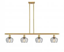Innovations Lighting 516-4I-SG-G92-LED - Fenton - 4 Light - 48 inch - Satin Gold - Cord hung - Island Light