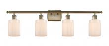 Innovations Lighting 516-4W-AB-G341 - Hadley - 4 Light - 35 inch - Antique Brass - Bath Vanity Light