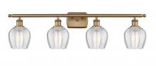 Innovations Lighting 516-4W-BB-G462-6 - Norfolk - 4 Light - 36 inch - Brushed Brass - Bath Vanity Light