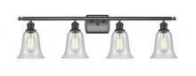 Innovations Lighting 516-4W-BK-G2812-LED - Hanover - 4 Light - 36 inch - Matte Black - Bath Vanity Light